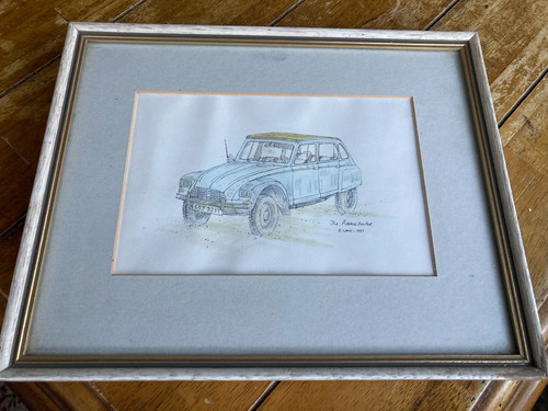 Watercolour painting citroen - watercolour,