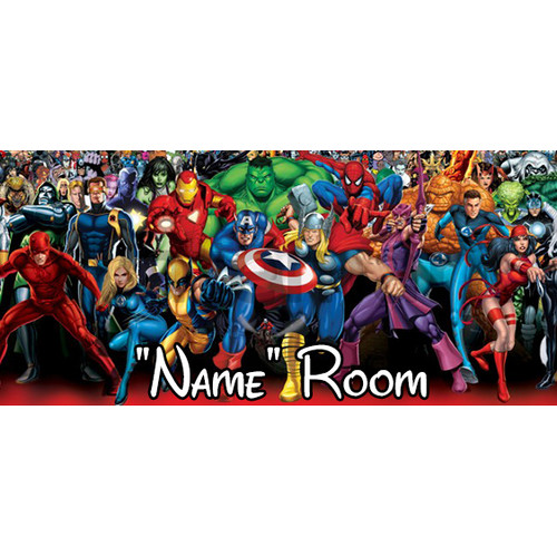 Marvel bedroom door - marvel, sign