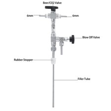 ↑304 Stainless Steel Counter Pressure Beer Bottle Filler Home Brew CO2 Beer