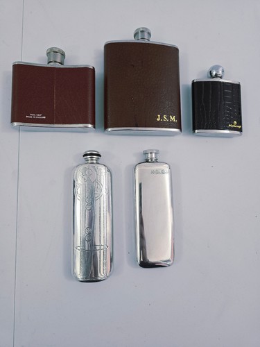Vintage hip flasks job lot - hip,