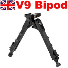 7"- 9"Aluminum V9 Adjustable Flat Spring Rifle Bipod QD Picatinny Mount Hunting