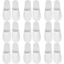 10 Pairs of Breathable Slippers Non-slip Disposable Slippers for Travel (White)
