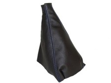 For Ford Sierra RS Cosworth 1987-93 Gear Gaiter Black Leather Blue Stitching