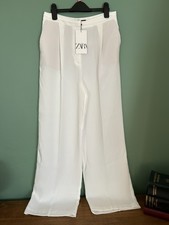 Zara White Wide Leg Palazzo