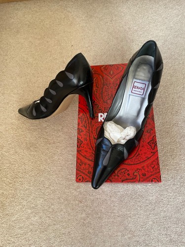 Renata heeled black and grey