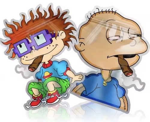 Funny cartoon mylar bags - 50,