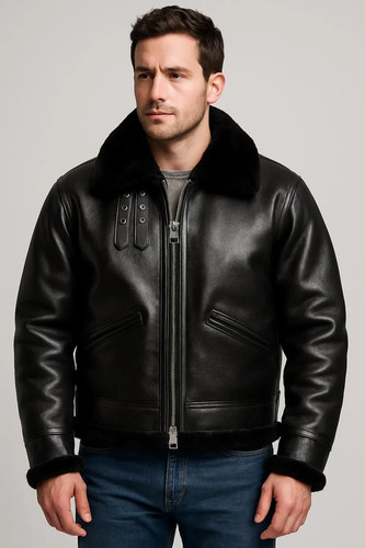 Men black raf bomber - black, b3