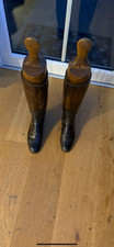 vintage antique riding boots (decorative) with wooden trees