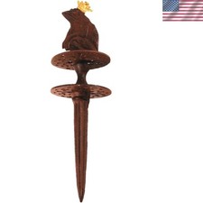 Heavy-Duty Cast Iron Frog Prince Hose Guide - Antique Brown Chic Decoration