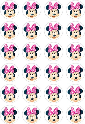 Pink minnie mouse - pink, face