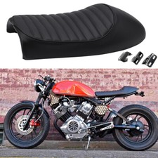 Vintage Motorcycle Cafe Racer Seat Flat Brat Hump Saddle For Honda for Yamaha UK