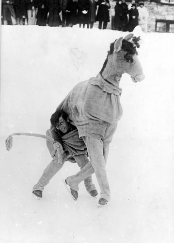 Pantomime horse ice the - on,
