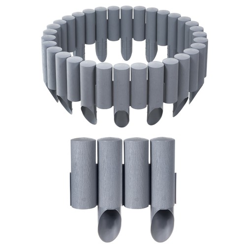 Grey garden edging - grey, palisade