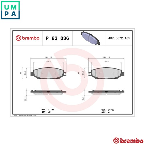 Brake pad set - brake, 83