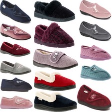 DR KELLER WOMENS SLIPPERS LADIES ORTHOPEDIC ADJUSTABLE WIDE FIT WARM LINED SHOES