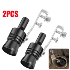 2PC XL Aluminum Car Turbo Sound Simulator Whistle Roar Loud Exhaust Pipe Booster