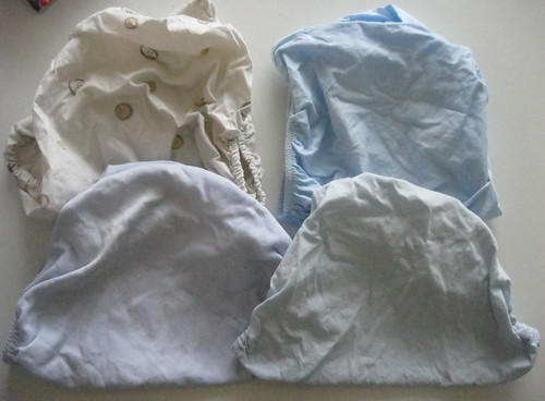 Various blue cream pram - /,