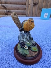 Birds By Russell Willis Robin On Trowel Border Fine Arts 541559 Figurine