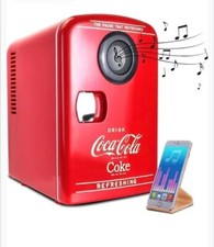 Coca Cola 4L Mini Fridge With Bluetooth Wireless Speaker