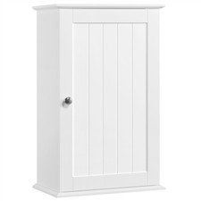 Bathroom Wall Cabinet Medicine Cabinet Storage Organiser Cupboard, White/Gray