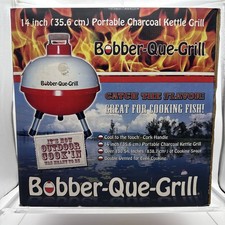 Vtg 90' Bobber-Que-Grill 14" Portable Charcoal Kettle Grill NOS In Box BBQ