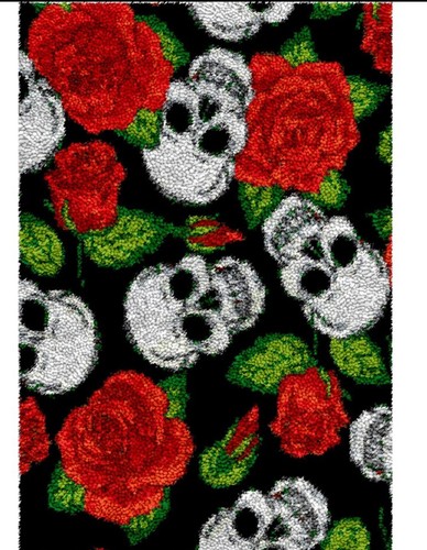 Large skulls roses latch - skulls,