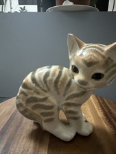Imperial Lomonosov Porcelain Cat Tabby Kitten Figurine USSR Vintage