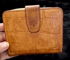 *Genuine* Mulberry crocodile-effect leather wallet in tan brown *Vintage*