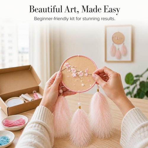 Beginner embroidery kit - kit,, diy