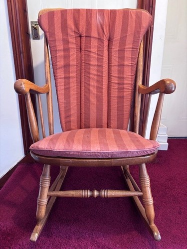 High back wooden - rocking, chair