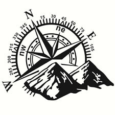 Car Hood Body Side Compass Navigation Mountain Vinyl Decal Decor Sticker Black  