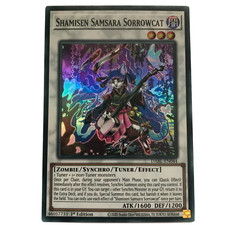 Shamisen Samsara Sorrowcat - DABL-EN044 - Super Rare - 1st Edition - YuGiOh