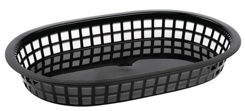 Plastic food basket - food, oval