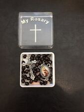 ST ANTHONY Wood Rosary Beads