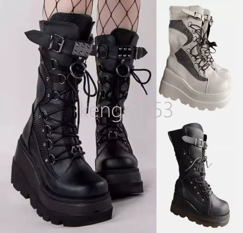 Womens platform boots buckle - womens,