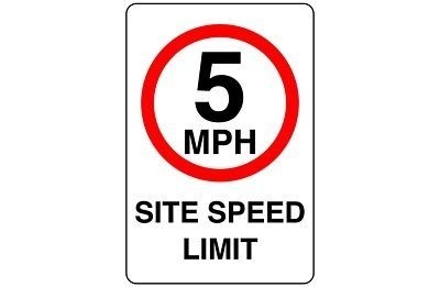 5mph site speed limit sign - , pvc