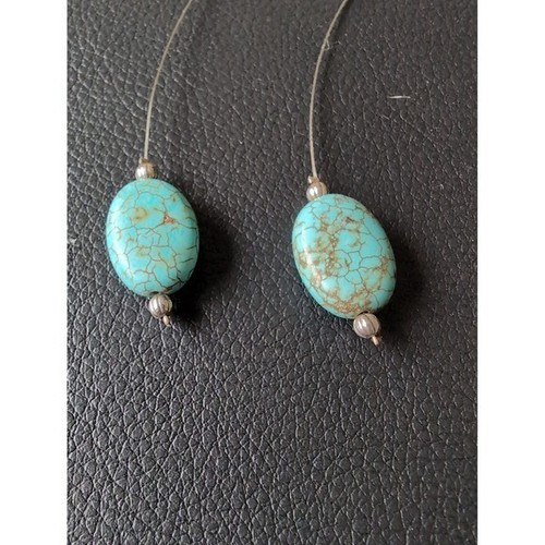 Turquoise drop earrings - drop, womens