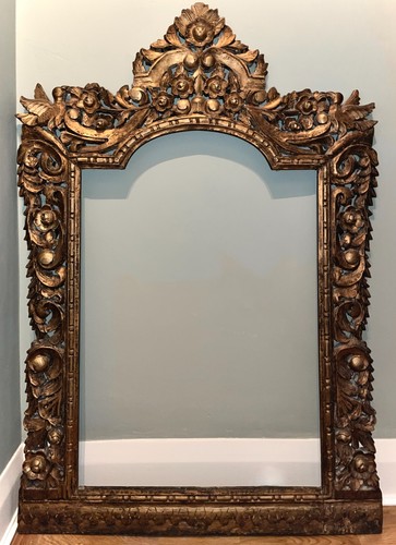Vintage large gold hand carved - large,