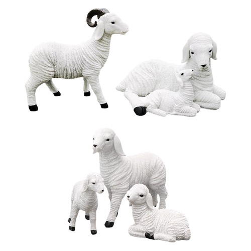 Resin goat figurine lamb - resin,