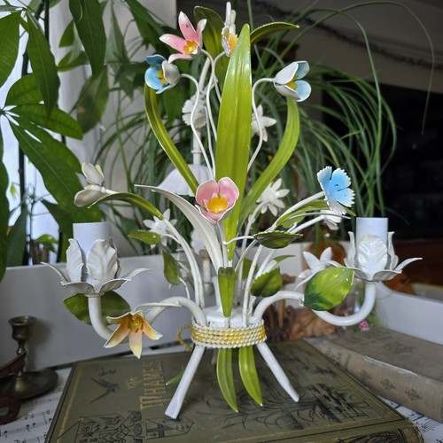 Vintage tole chandelier light - vintage,
