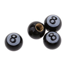 Valve Dust Caps 8 Ball for