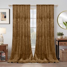 Luxury Velvet Curtains PAIR Thermal Window Drapes Ready Made Living Room Curtain
