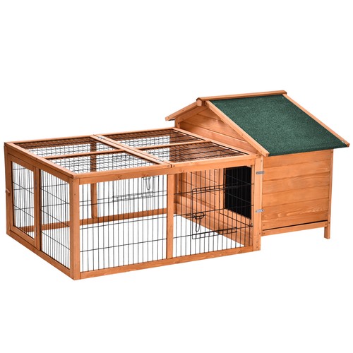 Pawhut rabbit hutch - pawhut,