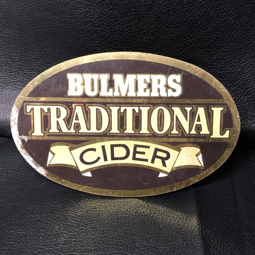 Metal beer pull label bulmers - beer,