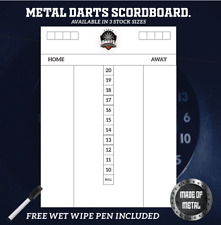 Personalised professional Darts Scoreboard wall mounted metal sign plaque