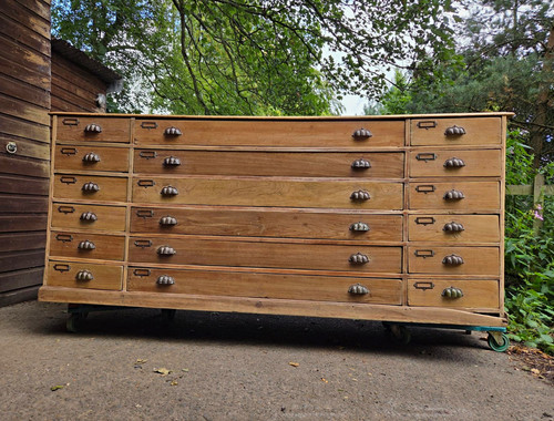Large antique pine plan - antique, chest