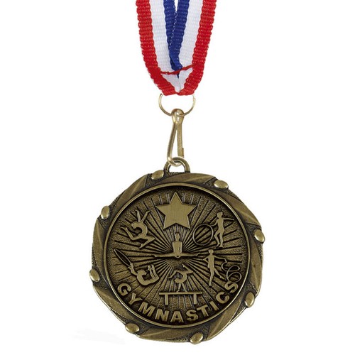 Female gymnastics medals with - female,