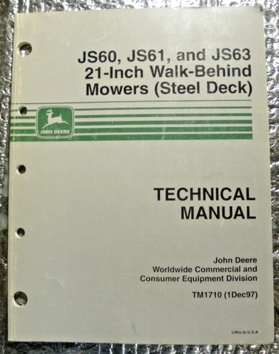 John deere technical manual - technical, 21
