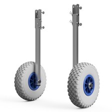 Boat Transom Wheels Launching Wheels Dinghy Stainless Steel grey/blue