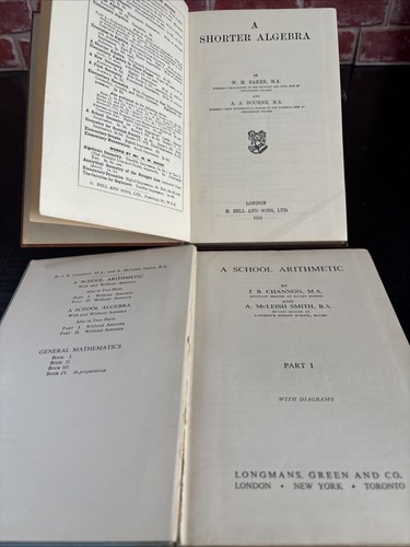 Vintage mathematics books - mathematics,